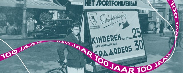 Afbeelding dat het Sportfonds 100 jaar bestaat.